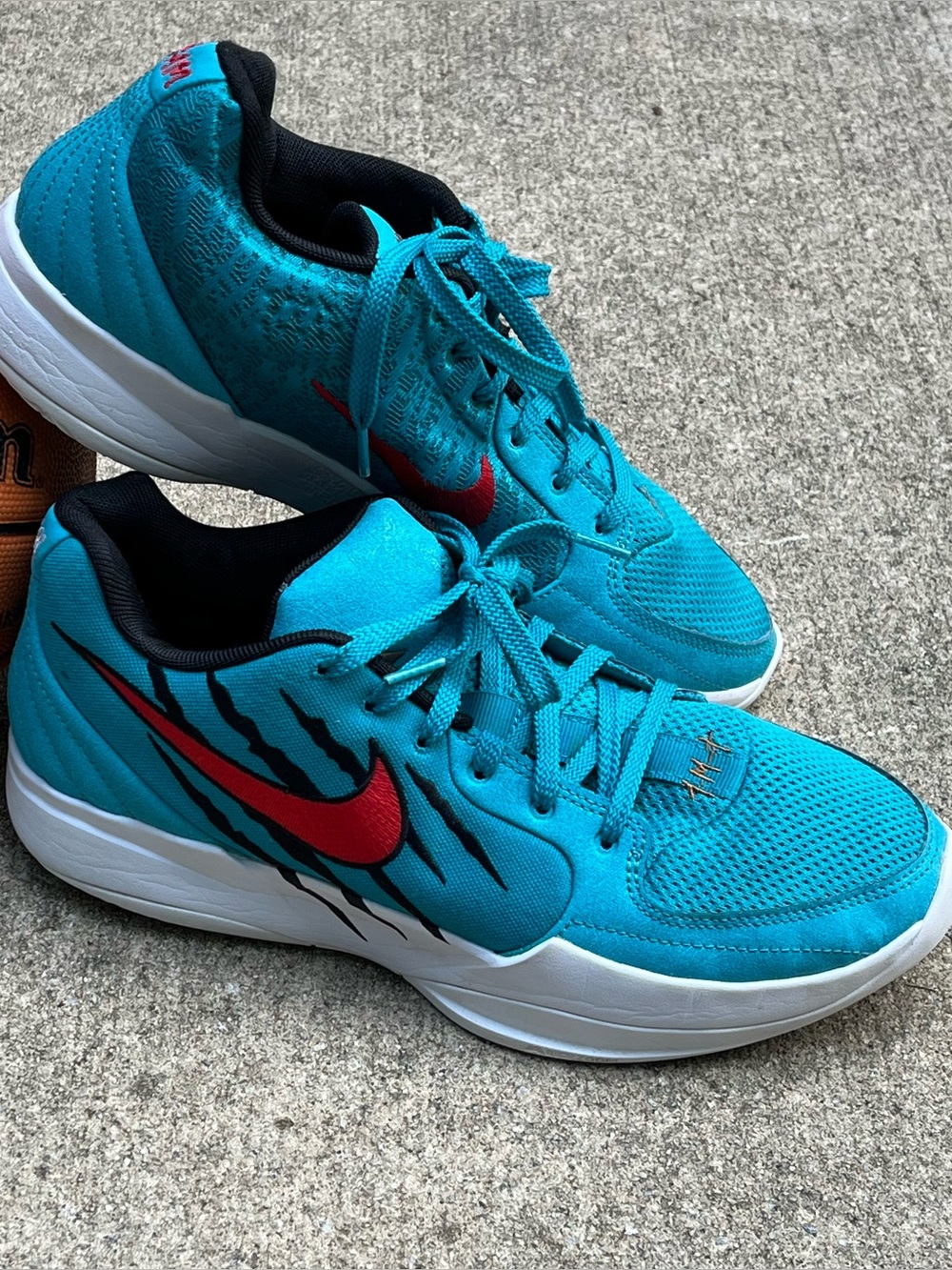 Nike Ja 2 Scratch Basketball Shoes Teal Mesh Sneakers Low Top HQ1750400 Mens 9.5